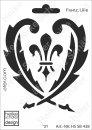 Schablone-Stencil A6 206-0438 Franz. Lilie